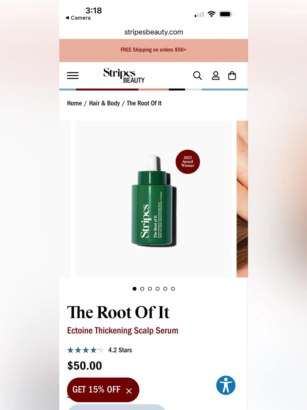 Stripes The Root of It Scalp Serum - Green/ Brand New/ Never Used